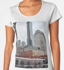 Subway station, New York, Brooklyn, Manhattan, New York City, Buildings, streets, trees Women's Premium T-Shirt