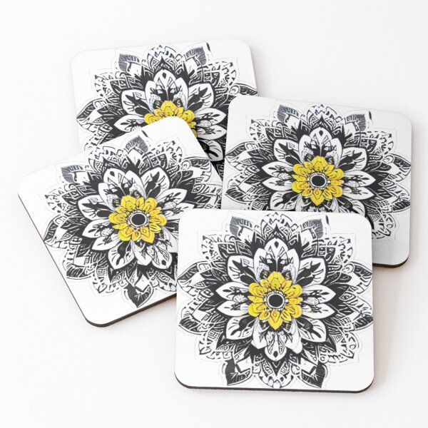 Item preview, Minimal Mandala with a Pop of Yellow designed and sold by Simple-Art-work.