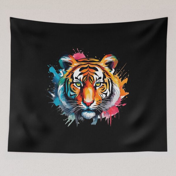Item preview, colorful tiger designed and sold by Transeunte.