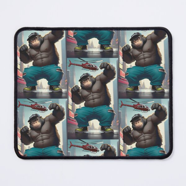 Item preview, a cool giant gorilla trying to catch a helicopter designed and sold by Pelzi100.