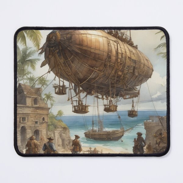 Item preview, Skyward Scoundrels: The Airship Pirates' Treasure Hunt Watercolour designed and sold by ArtbyAdrian.