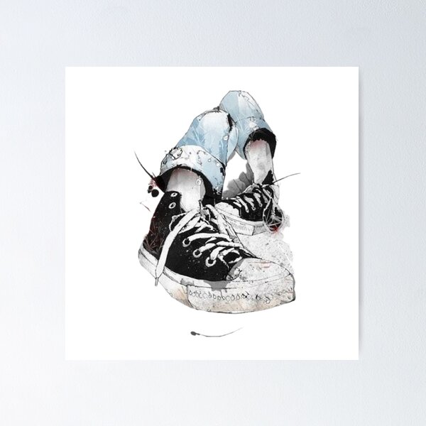 white converse art