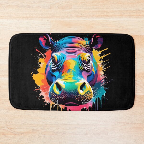 Item preview, colorful hippo designed and sold by Transeunte.