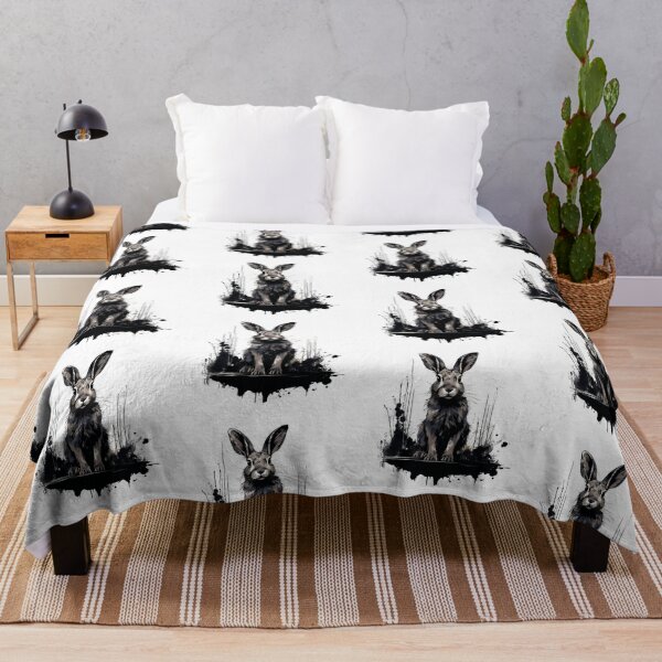 Item preview, Black Adult Rabbit Dark Theme Animal designed and sold by LudwikeArts.