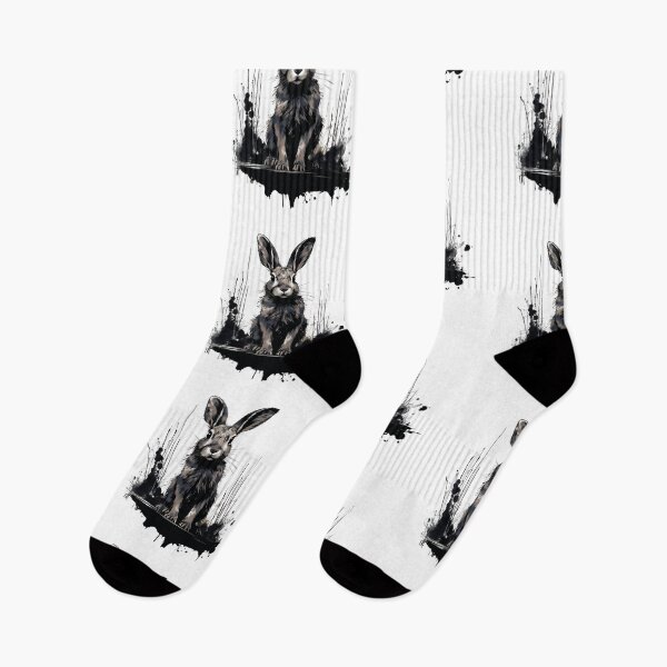 Item preview, Black Adult Rabbit Dark Theme Animal designed and sold by LudwikeArts.