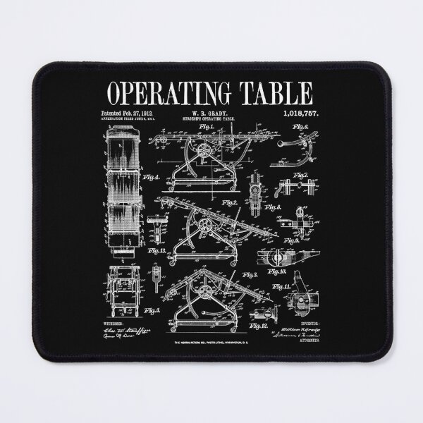 Item preview, Nurse Doctor Surgeon Medical Operating Table Vintage Patent designed and sold by GrandeDuc.