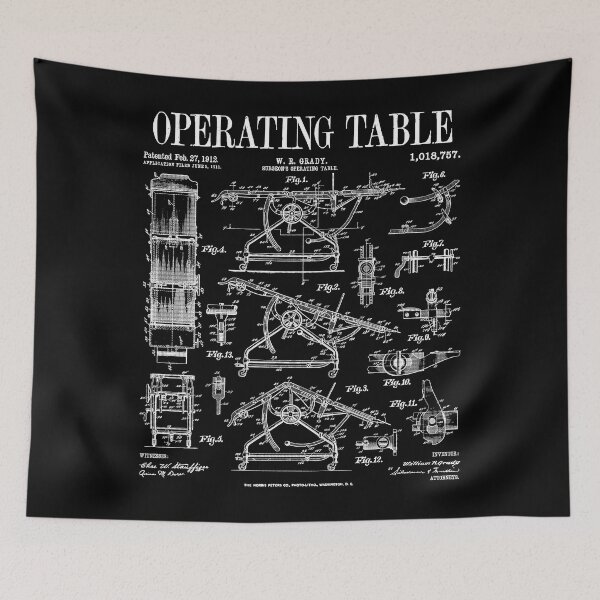 Item preview, Nurse Doctor Surgeon Medical Operating Table Vintage Patent designed and sold by GrandeDuc.