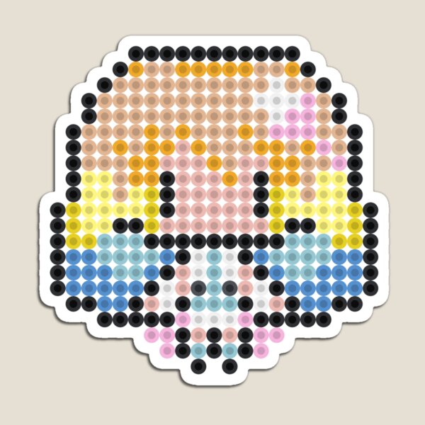 Perler bead emoji magnets