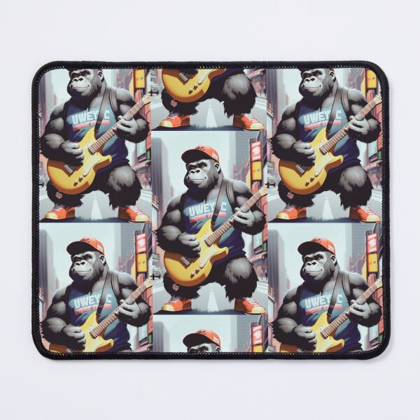 Item preview, a cool gorilla playing guitar on the streets designed and sold by Pelzi100.