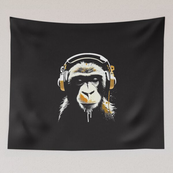 Item preview, Monkey with headphones designed and sold by Fantes.