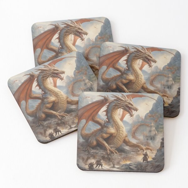 Item preview, Epic Mythical Dragon Battle designed and sold by ArtbyAdrian.