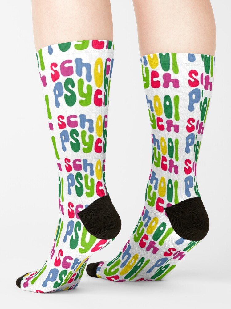 Disover Groovy School Psych in Bright Colors | Socks