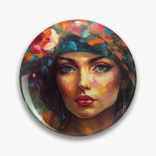 Item preview, Eyes of Elegance: Digital Oil Painting of a Charming Lady designed and sold by artyfull.