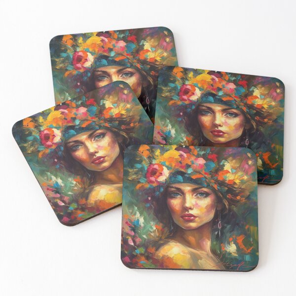 Item preview, Eyes of Elegance: Digital Oil Painting of a Charming Lady designed and sold by artyfull.