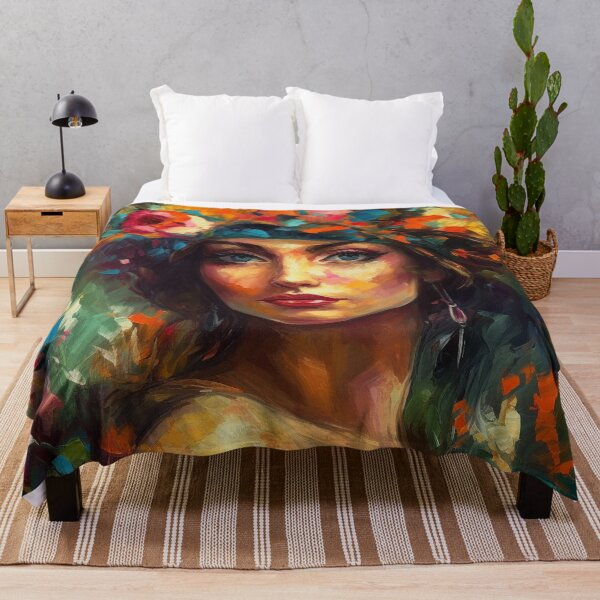 Item preview, Eyes of Elegance: Digital Oil Painting of a Charming Lady designed and sold by artyfull.