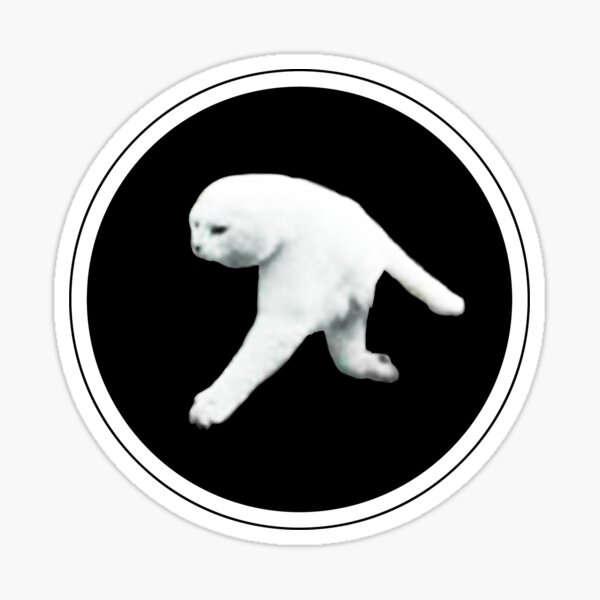 Aphex Twin - Two legged cat (white logo) Sticker