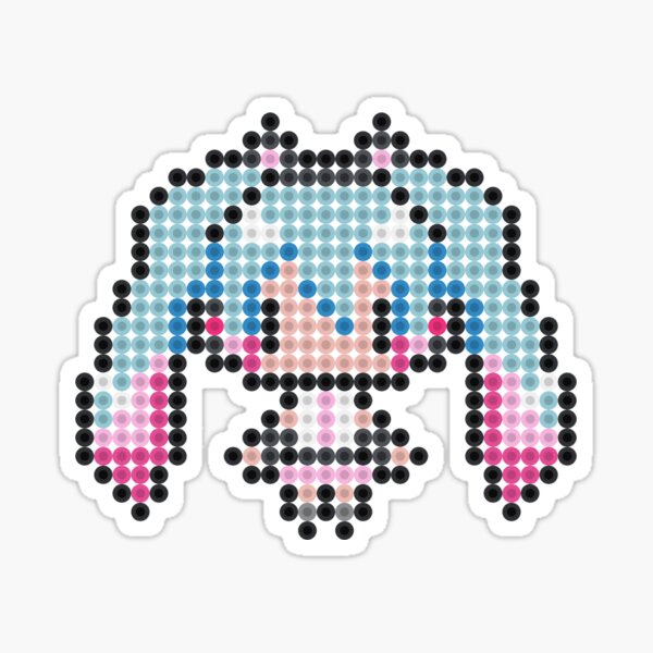 Hatsune Miku Perler Kandi Pattern  Pixel art grid, Pixel art, Pixel art  pattern