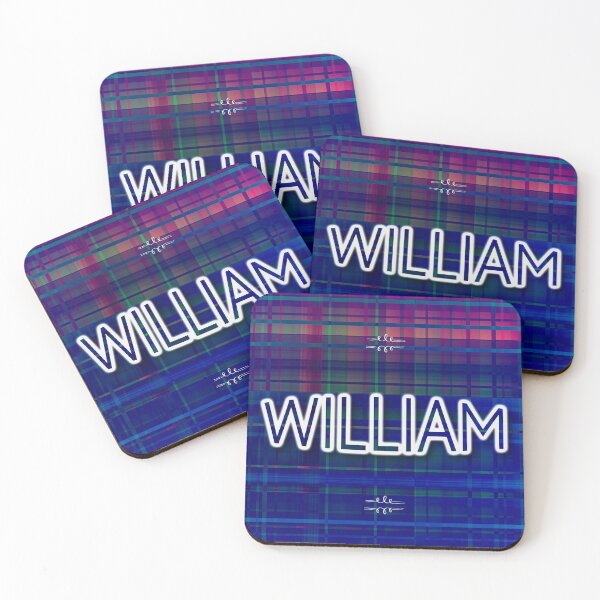 Item preview, The name William on a blue checkered background designed and sold by studio468.