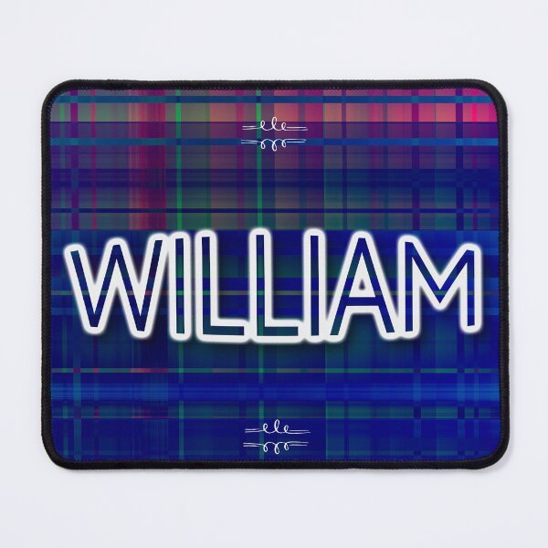 Item preview, The name William on a blue checkered background designed and sold by studio468.