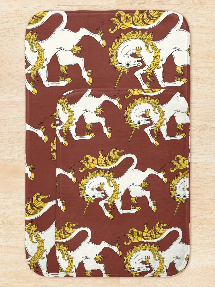 Thumbnail 5 of 6, Bath Mat, Unicorn Rampant designed and sold by Azure Lion Productions.