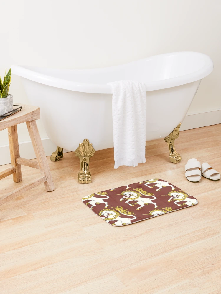 Thumbnail 2 of 6, Bath Mat, Unicorn Rampant designed and sold by Azure Lion Productions.