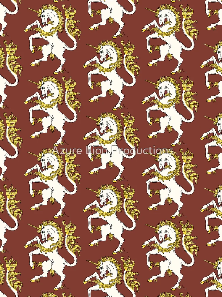 Thumbnail 3 of 3, Scarf, Unicorn Rampant designed and sold by Azure Lion Productions.