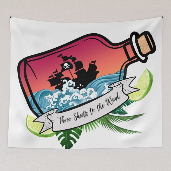 Item preview, Three Sheets To The Wind Pirate Vibes designed and sold by DipTheWick.