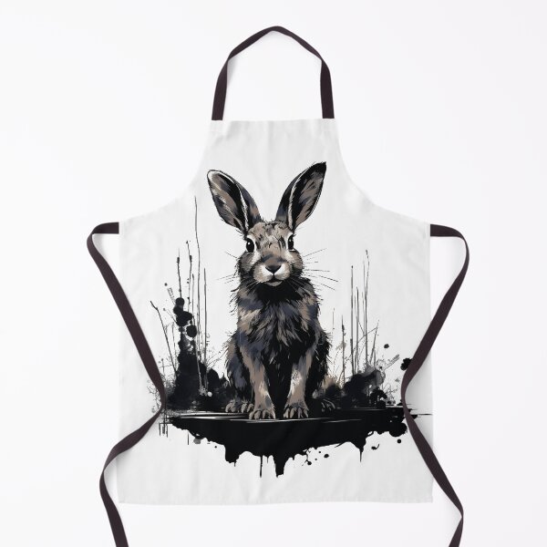 Item preview, Black Adult Rabbit Dark Theme Animal designed and sold by LudwikeArts.