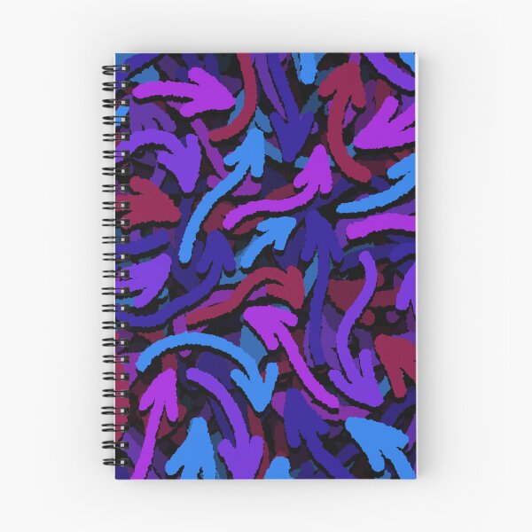 Aperçu de l'œuvre Motif de répétition des flèches en papier rose, violet et bleu fluo créée et vendue par Syren615.