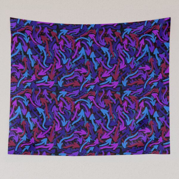 Item preview, Neon Pink, Purple and Blue Paper Arrows Repeat Pattern designed and sold by Syren615.