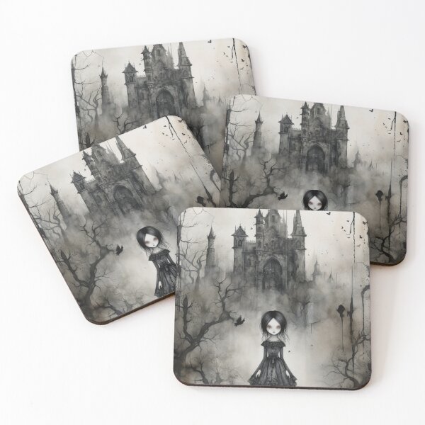 Item preview, Gothic Girl, Vintage Watercolor designed and sold by Radiant-Art.