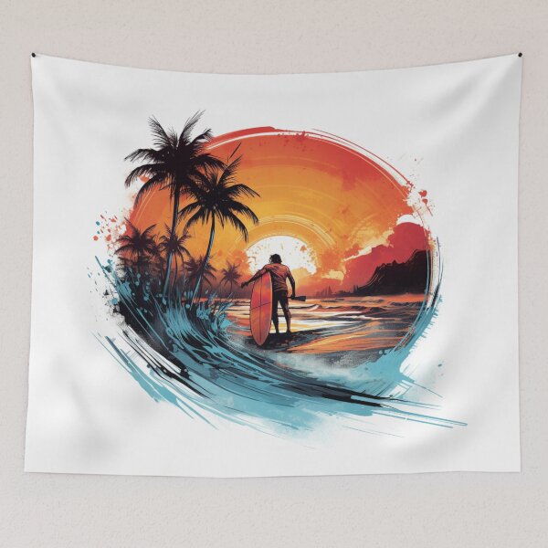 Item preview, Sunset Surfer's Journey designed and sold by PrintDesignLab.