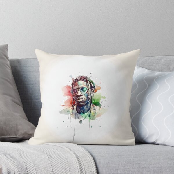 Item preview, Young Thug Watercolor Portrait - Vibrant Hip-Hop Artwork designed and sold by Retro-ArtDeco.