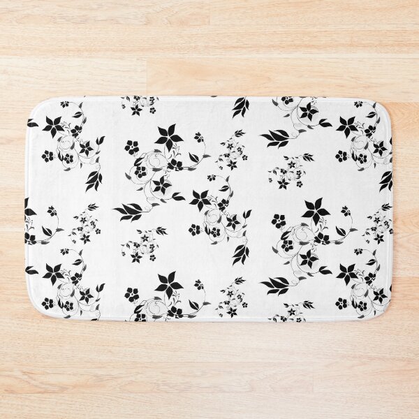 Item preview, Drawing of black flowers on a white background designed and sold by FlowerandDesing.