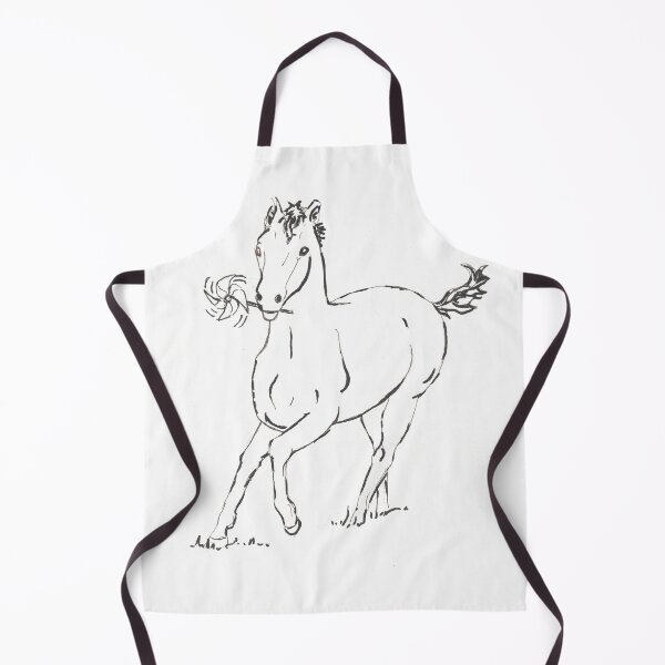 Item preview, white baby horse playing with toy designed and sold by CrittersByLola.
