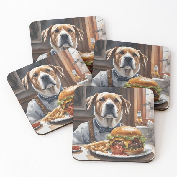 Item preview, Dog eating lunch designed and sold by Jambonfromage.