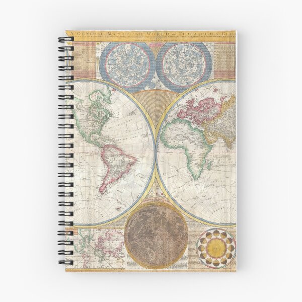 Item preview, 1794 Samuel Dunn Wall Map of the World in Hemispheres - Geographicus - World2-dunn designed and sold by sourceoflife.