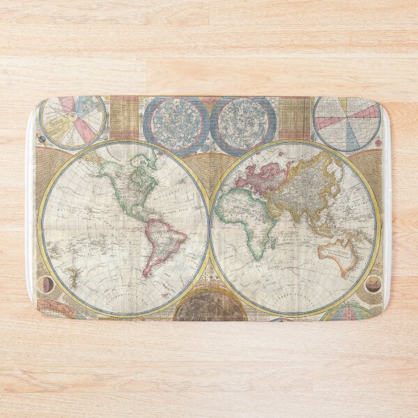Item preview, 1794 Samuel Dunn Wall Map of the World in Hemispheres - Geographicus - World2-dunn designed and sold by sourceoflife.