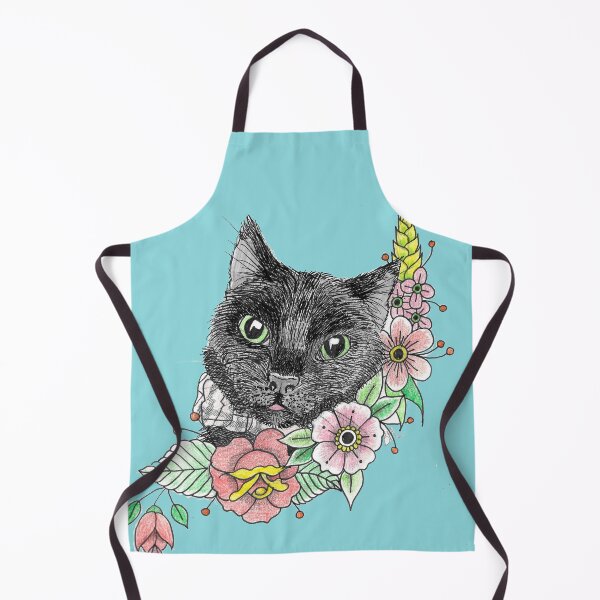 Item preview, Black Cat Floral Blep designed and sold by 80HDeez.