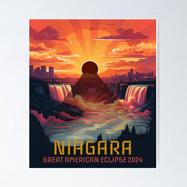 Item preview, Solar Eclipse Niagara falls - 2024 designed and sold by Spurodesigns.