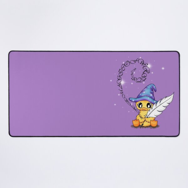 Item preview, cute duck with writer feather designed and sold by Pezi-Creation.