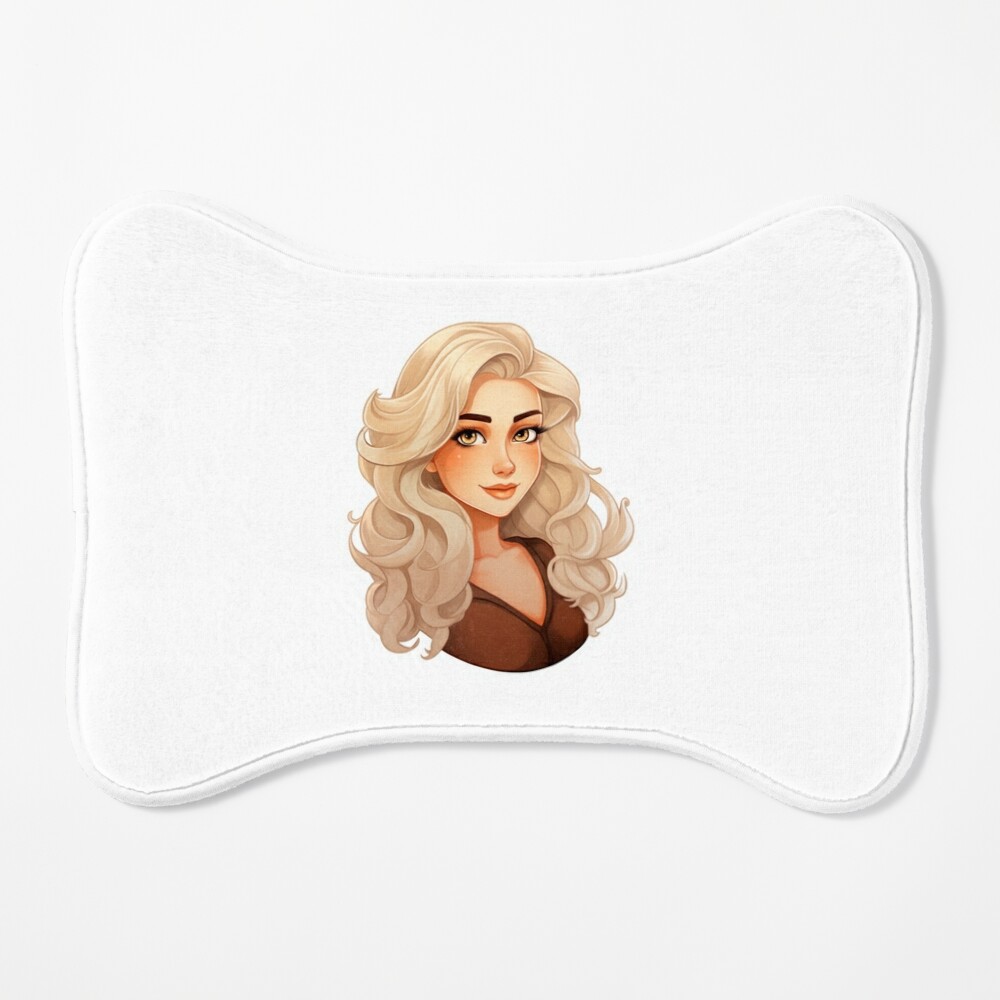 Beauty blond hair brown eye woman | Sticker