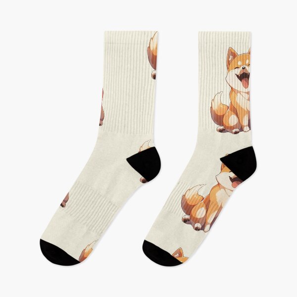 Item preview, Shiba Inu Kawaii Anime Happy Smiling Dog: Cute Gift for Dog Lovers designed and sold by RibbitFans101.