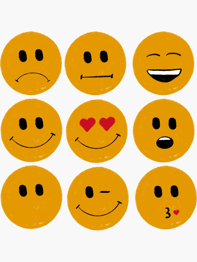 Smiley faces sticker collection | Sticker