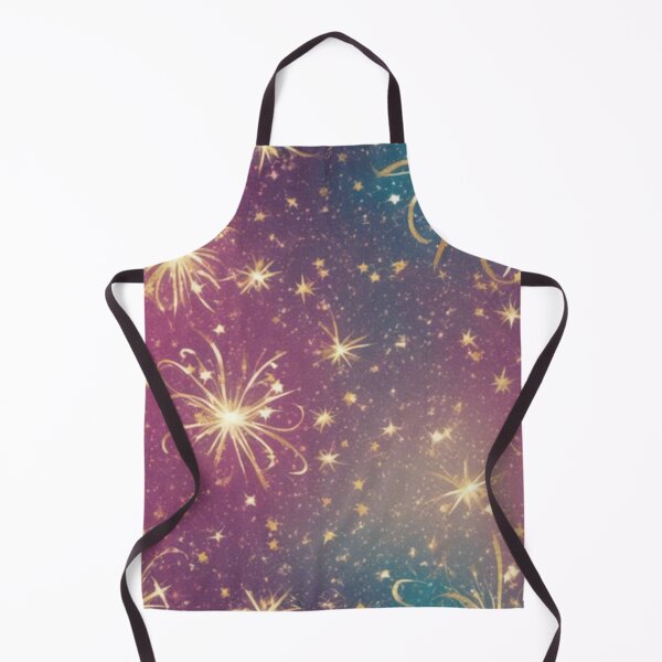 Item preview, Sparkling Night Sky: Golden Fireworks on Purple designed and sold by Poetic4Passion.