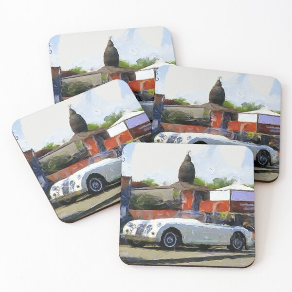 Item preview, White retro classic cabriolet car  designed and sold by Kate1art.