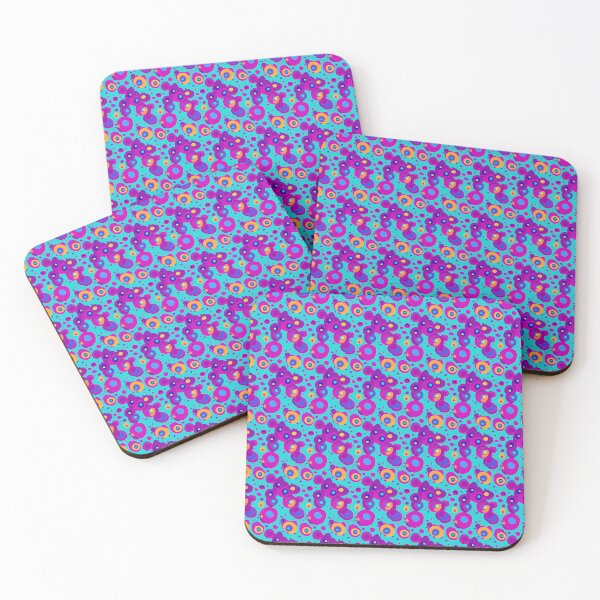 Item preview, Irregular circles in purple and orange, retro pattern designed and sold by Caphira.
