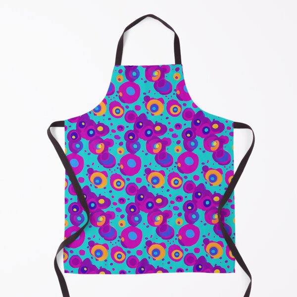 Item preview, Irregular circles in purple and orange, retro pattern designed and sold by Caphira.