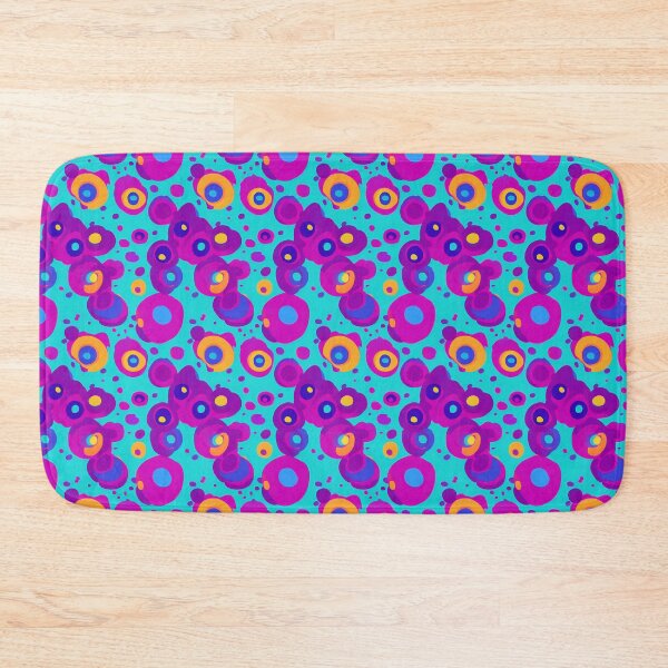 Item preview, Irregular circles in purple and orange, retro pattern designed and sold by Caphira.