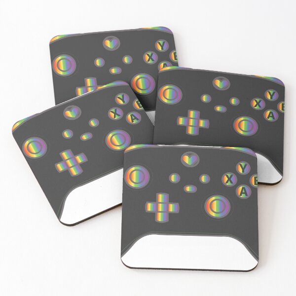 Item preview, Gaming Controller Black- Rainbow Oilspill designed and sold by WoahDesigns.